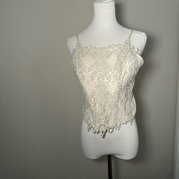 Flora nikrooz handmade lace eyelet corset  XL - Picture 3 of 7
